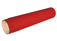 Труба водосточная D150х3000 (ПЭ-01-3011-0,5) цв. красный (22546)