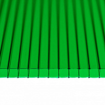 Поликарбонат сотовый 6 мм, зеленый (18294)