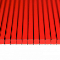 Сотовый поликарбонат BORREX 4мм (красный) 2,1х12,0м (16813)