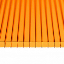 Сотовый поликарбонат 06мм оранжевый 2,1*12 OKTEKO Line (29964)
