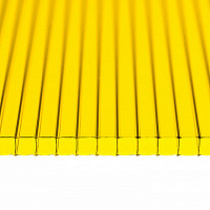 Поликарбонат сотовый 6 мм, желтый (20439)